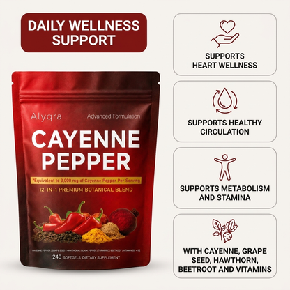 Alyqra Cayenne Pepper Softgels