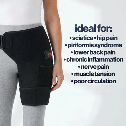 Hip therapy belt ideal for sciatica, hip pain, piriformis syndrome, lower back pain and nerve pain